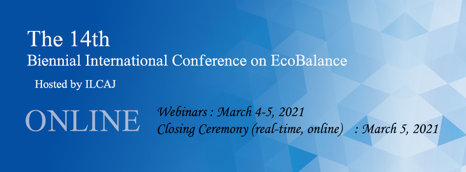 EcoBalance 2020/September 8-11, 2020, SENDAI, Japan